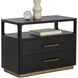 Danette 36 X 19.5 inch Black Night Stand